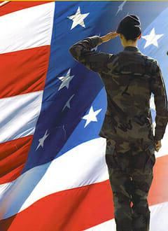 American flag veterans